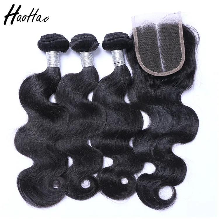 

Cuticle aligned 100 human brazilian hair in Mozambique with closure