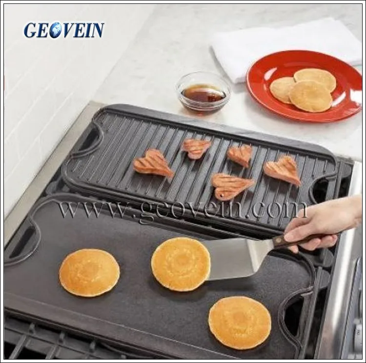 Custom Made Cast Iron Bbq Gas Charcoal Double Sided Grill Pan Korean Bbq Grill Plate Buy