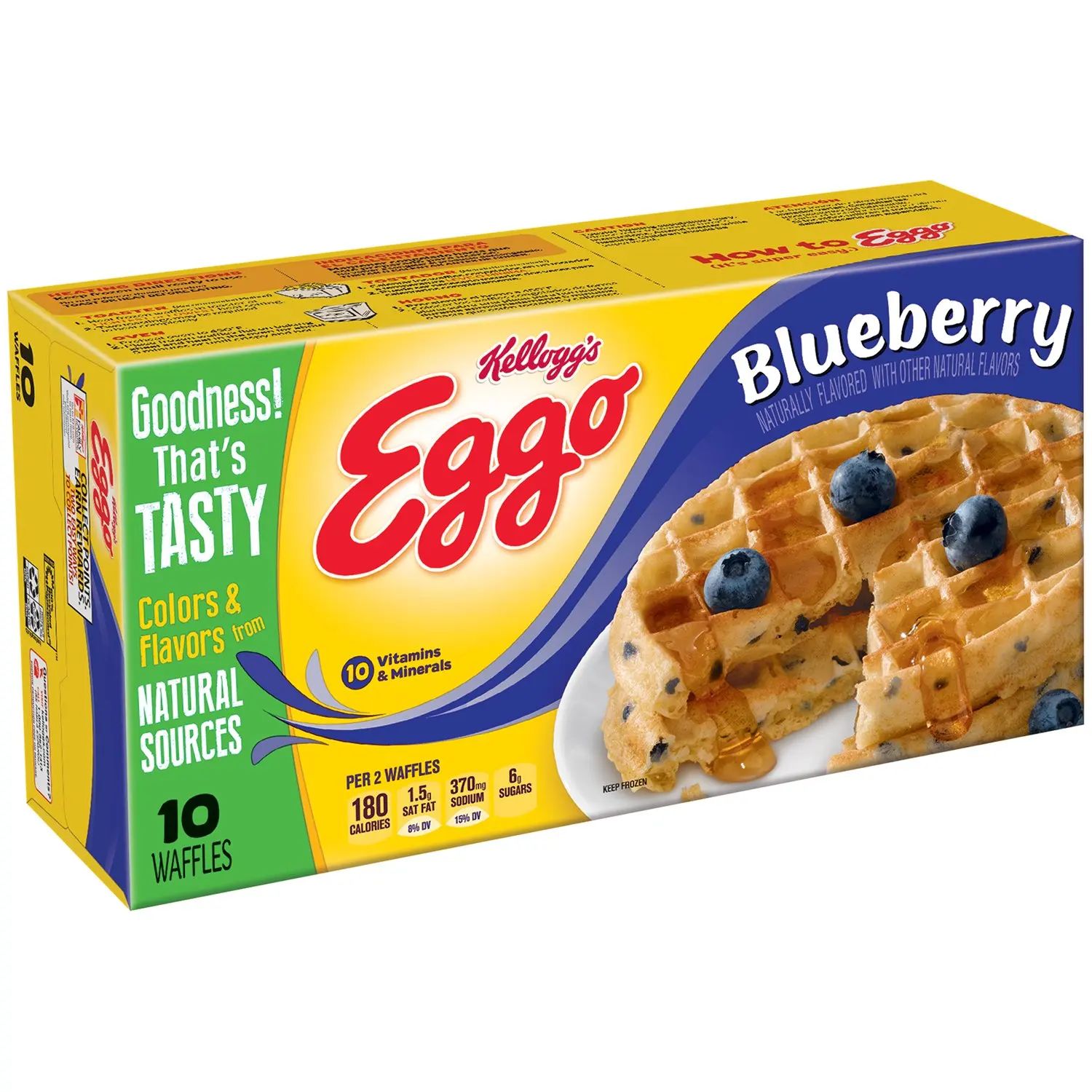 Buy Kelloggs Eggo Chocolate Chip Waffles, 10 count, 12.3 oz in Cheap.