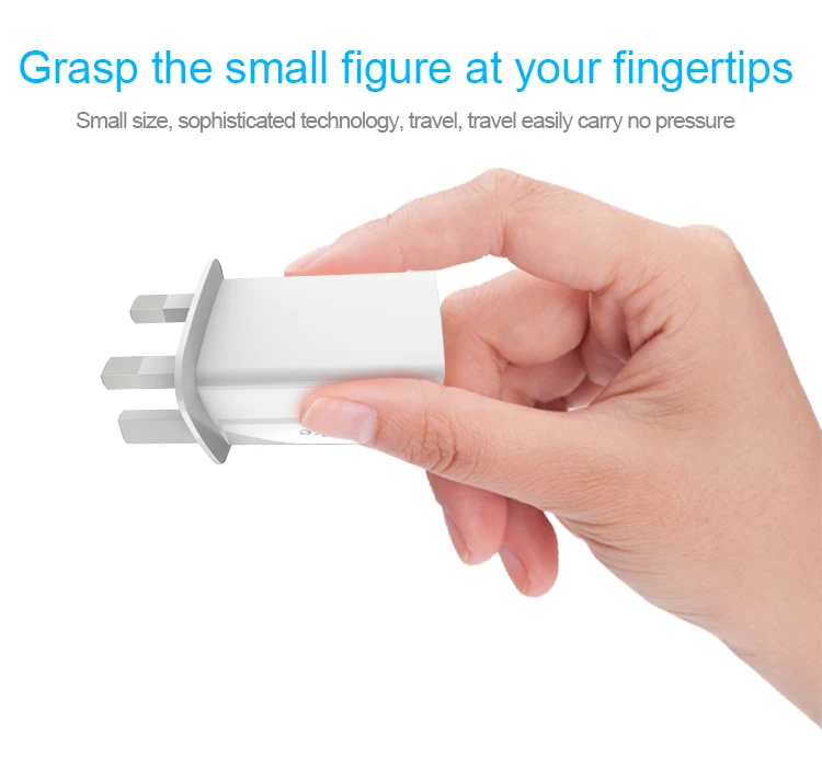 Dual USB Wall Charger with USB Charging Cable Portable UK Plug 5V-2.1A Charger Adapter