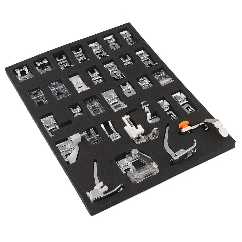 Universal 32 Pcs Sewing Machine Foot Feet For Brother Janome Yokoyama
