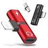 New Arrival 8 Pin to Dual 8 Pin Splitter Adapter for iPhone78X Audio and Charger Earphone Cable for Mobile Phone