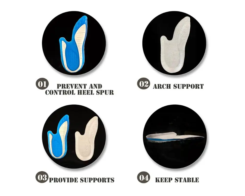 Gel Pain Relief Comfortable Best Heel Cushions For Heel Spurs Shoe For Insole Forefoot Cushion
