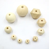 

Wholesaler's best-selling jewelry accessories 25mm natural round wooden beads