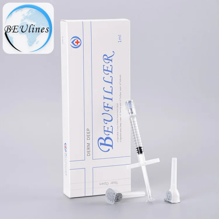 

BEUFULLER 1ml derm deep japan hyaluronic acid injector for ha filler, Transparent