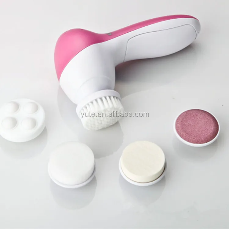 

High quality clear face wash skin spa facial cleansing brush, Pink