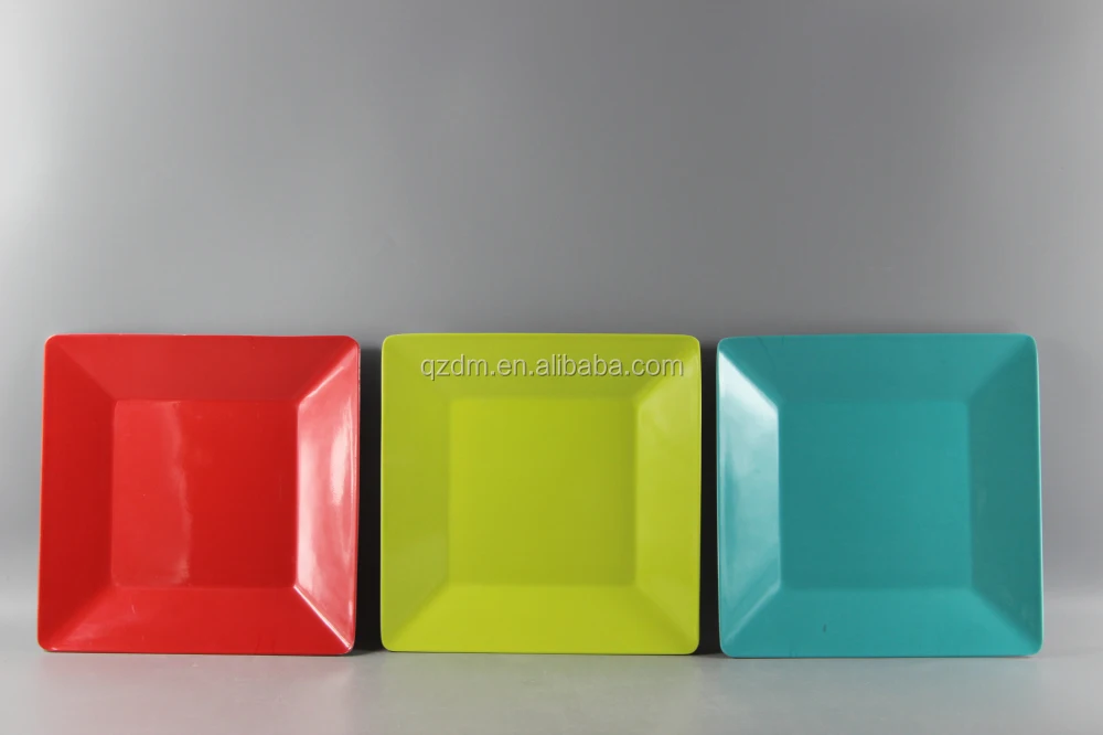 Colorful Melamine Square Plates,Square Dishes