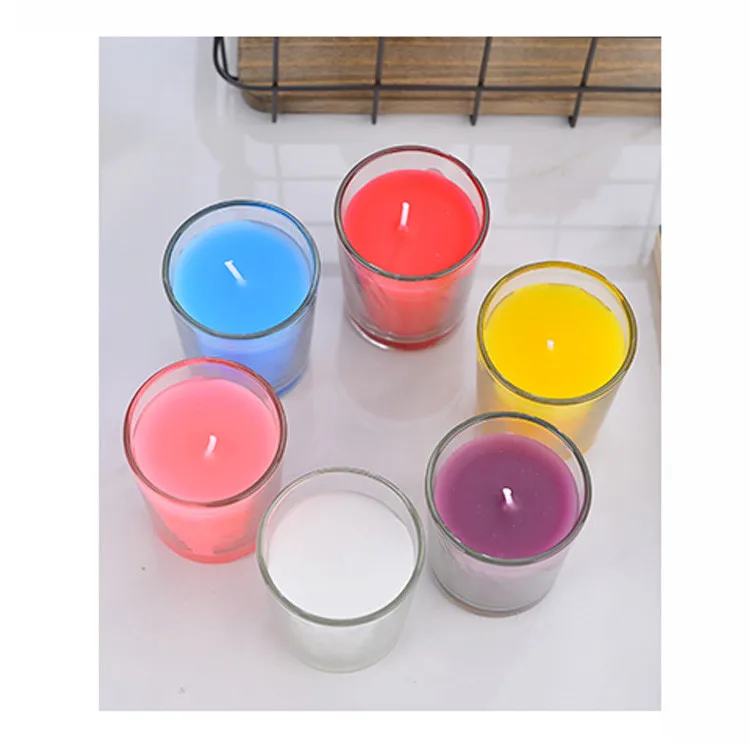 

wholesale custom cheap clear colored 10 oz glass candle jar with wooden lid