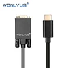 USB-C to VGA 6 Feet Cable, Thunderbolt 3 (USB Type C) to VGA Adapter Male to Female Gold-Plated Cord Compatible for Apple