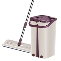 

360 Degree Spin Magic Mop/Hand Free Self-cleaning mop bucket/Free hand washing Dry and wet Superfine fiber Flat mop