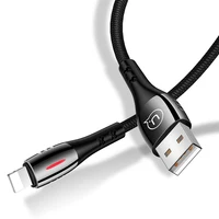 

USAMS US-SJ303 1.2m LED Braided Data Fast For IPHONE USB Charger Cable