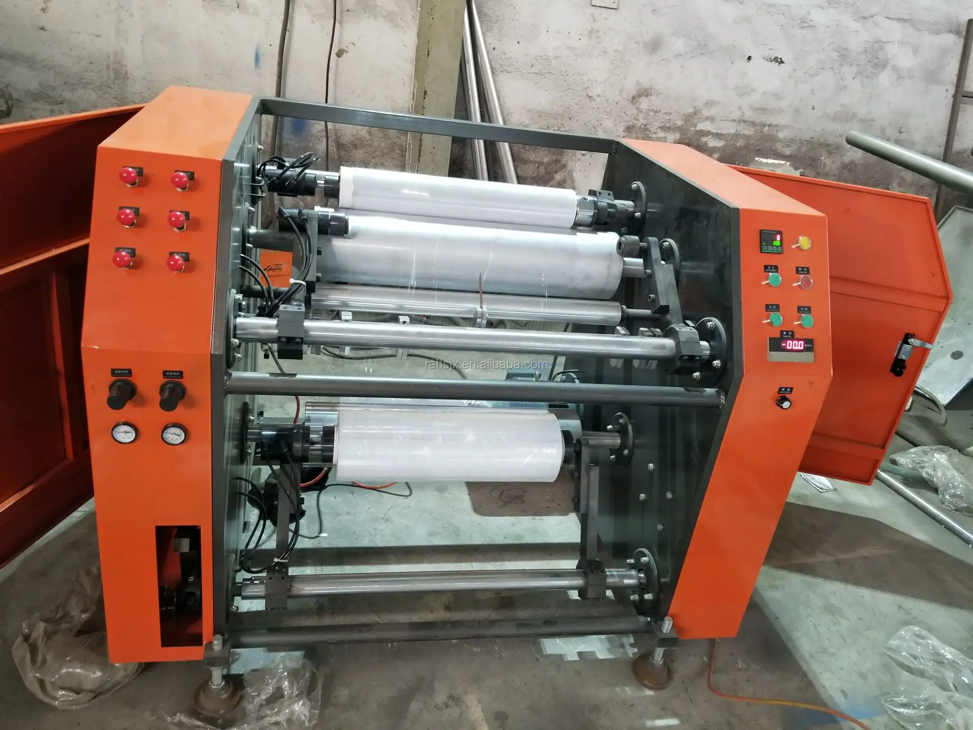 Hsrw500a Pe Stretch Film Slitter Rewinder Machine Buy Stretch Film