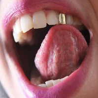 

Gold Plated Hip Hop Jewelry TOOTH Cap Upper Central INCISOR GRILLZ UNISEX