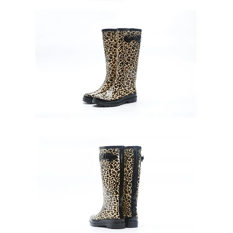 cheetah rubber boots
