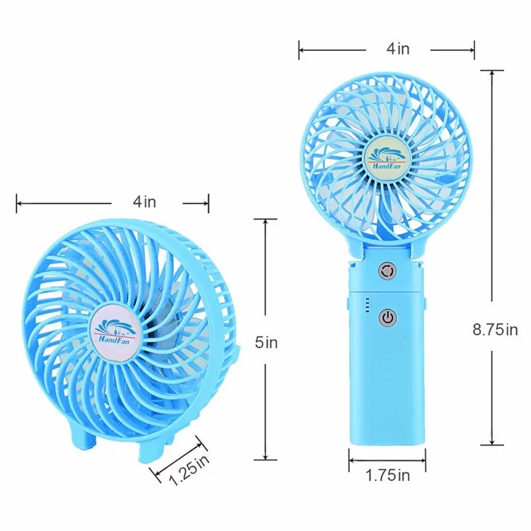 5200mah 2a Quick Charge Mini Power Bank Fan Battery Operated Mini Usb