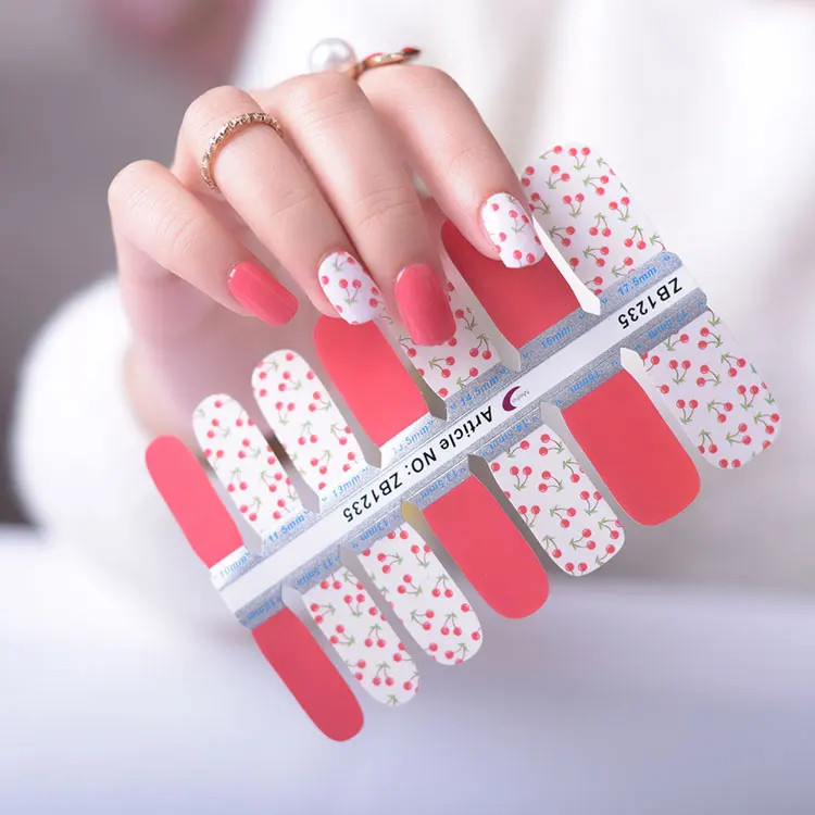 Hottest cover 2d nail wraps custom nail decals wraps Christmas