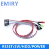 Factory Directly Sale RESET/SW/HDD/POWER PC Computer ATX Power Supply Reset Switch cable with LED light