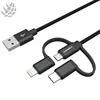 3 In 1 Multi Use Phone Accessory Mfi Certified 8Pin Usb Charging Charger Data Cable For Iphone 6 7 8 X