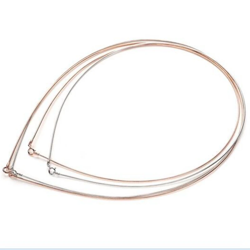 

Hot selling 925 sterling silver simple design women neck chain italian silver jewelry gold neck chains for women, Silver/gold/rose gold/black