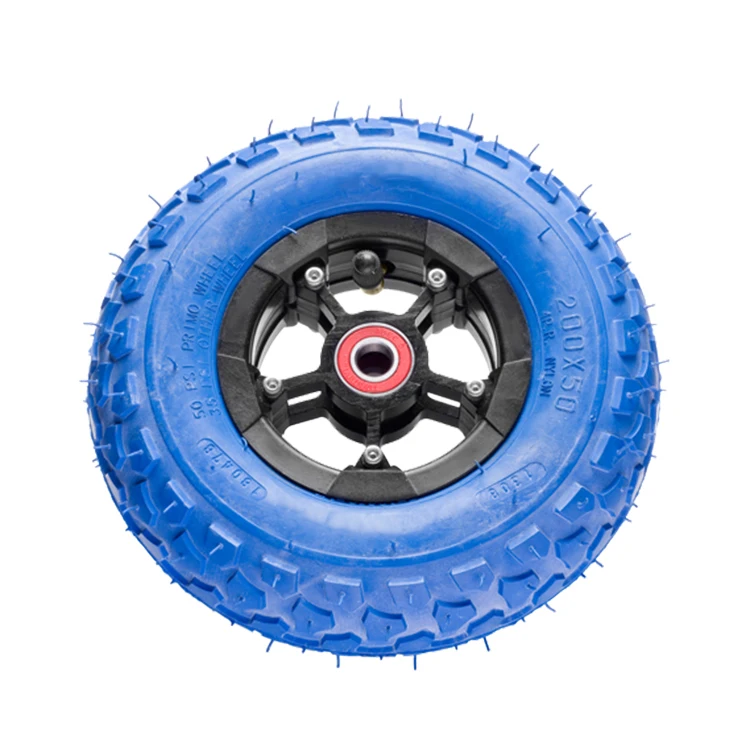 High quality humanized design 5 6 7 8 9 10 inch pneumatic off road skateboard scooter wheels 200x50