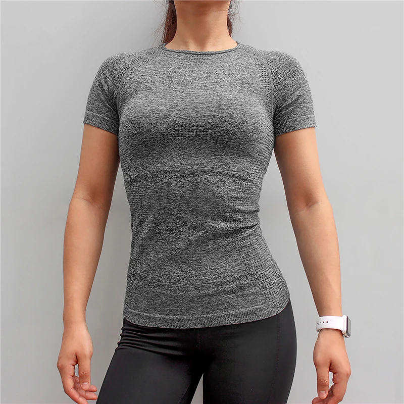 
Chenhao Blue Seamless Sportswear Clothing Quickly Dry Women Sports Wear Yoga Top Fitness Sexy Gym Wear 