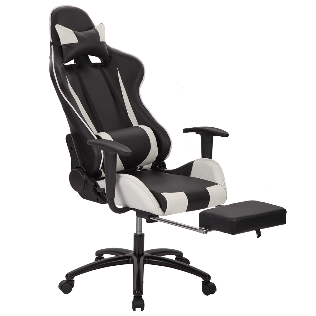 Luxury Colorful Pc Racing Reclining Chair Leather Gaming