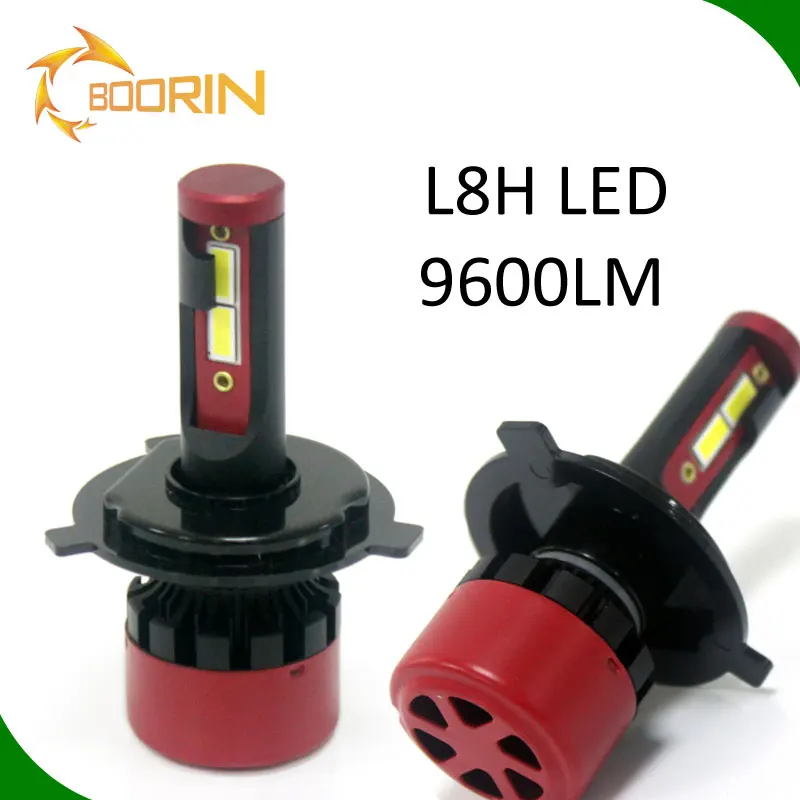 L8h Led Headlight High Power 96w 9600lm H7 H11 9005 9006 6000k H4 High