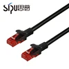SIPU high quality round utp rj45 23awg CCA cat6 cable patch cord