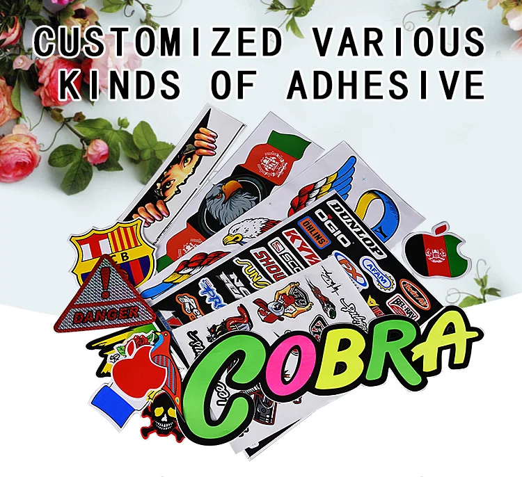 Custom All Type Shape Self Adhesive Car Wall Die Cut Vinyl Pvc Stickers