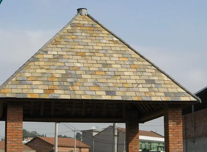 Natural Rusty Stone Roof Tile Price