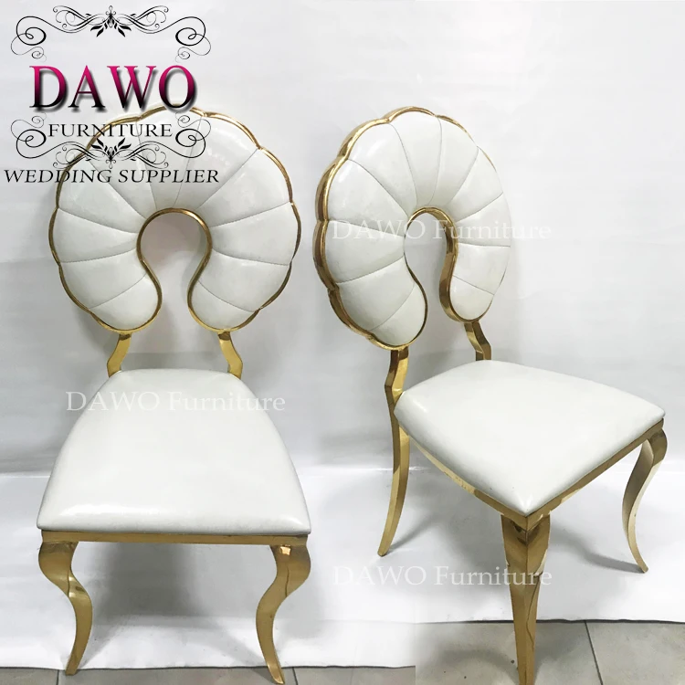 Dawo Event Furniture Wholesale Gold Dining Chairs Stainless Steel