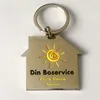 Wholesale house shape and sun Gifts round metal key chain custom decoration personalized logo key ring