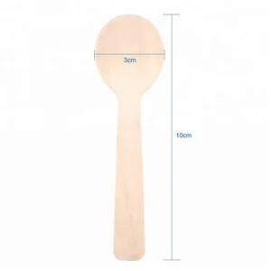 Image of Biodegradable Birchwood Eco-Friendly 4" Mini Wooden Spoons 100pcs/pack