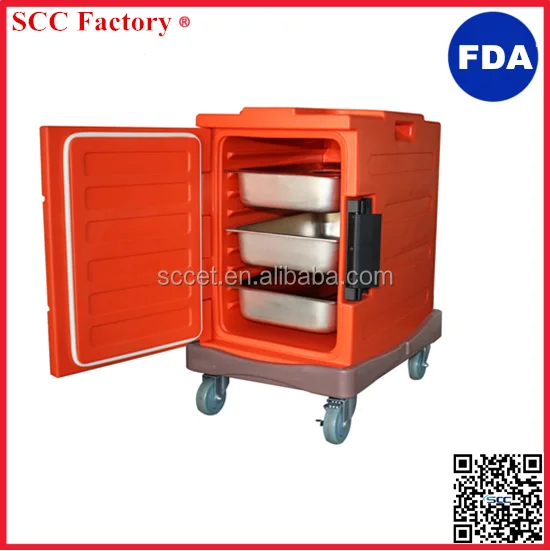 Insulated Food Trolley Cold Food Storage Carts Chilled Food Carring In