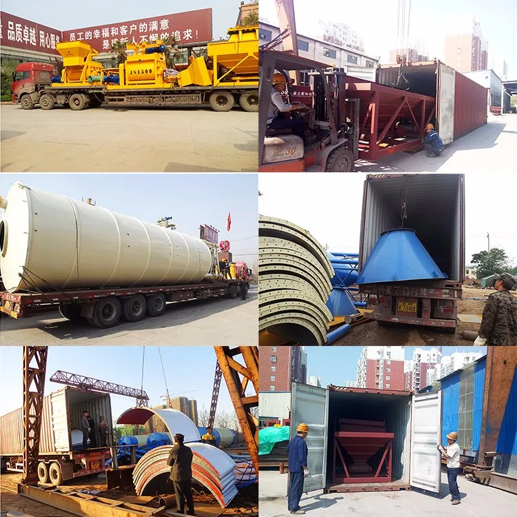 loading of hzs concrete mixing plant