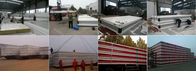 Hotel Use and Sandwich Panel Material Modular Container House