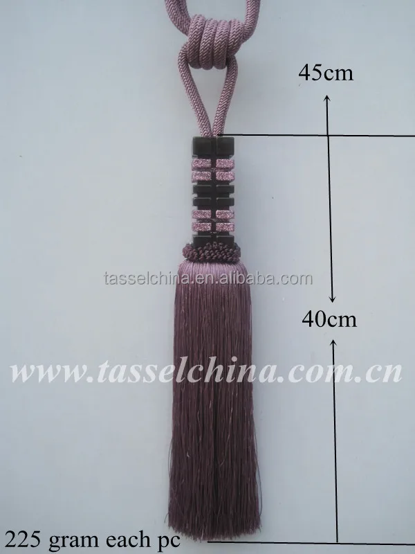 Decorative Purple Curtain Tiebacks Single Curtain Tasselled