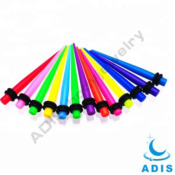 colorful candles acrylic custom gauge ear expander taper