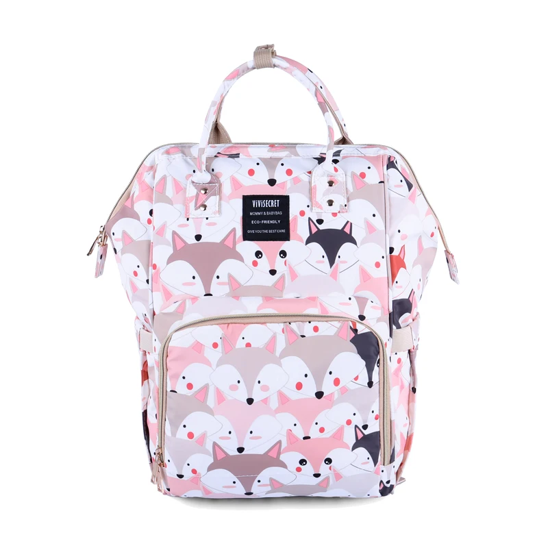 

ViViSECRET heat transfer printing mother maternity diaper bag stylish multifunction baby diaper backpack