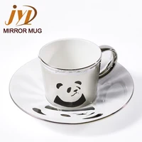

BSCI Factory reflective FDA approved cappuccino mugs porcelain coffee cup and saucer cappuccino mugs