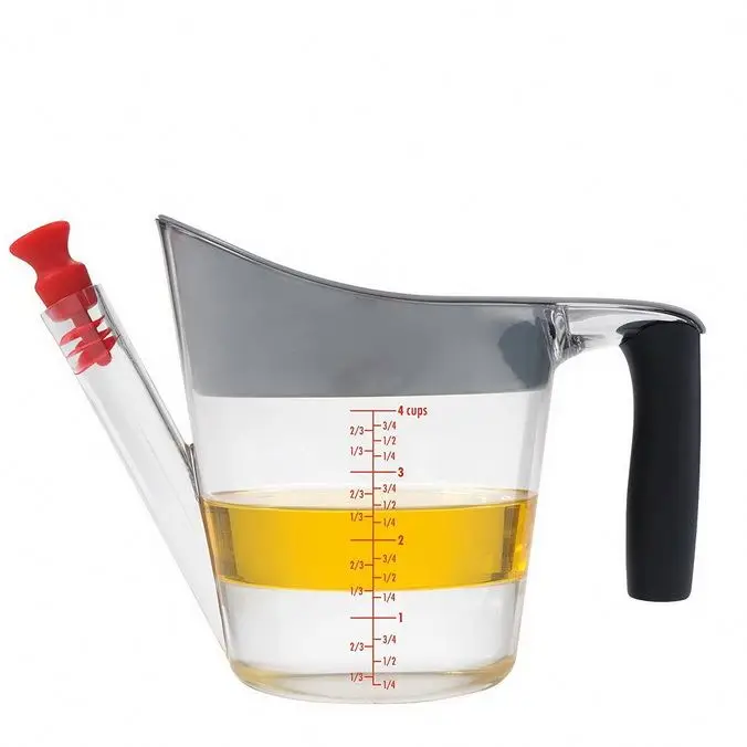 

Gravy Oil Fat Separator Measuring Cup with Strainer