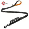 Two Soft Padded Traffic Handle Shock Absorber Reflective Bungee Dog Lead