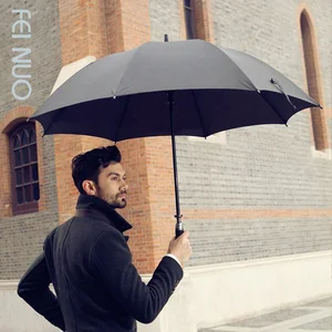 High quality large sun rain gentlemen custom promotion straight black golf umbrella