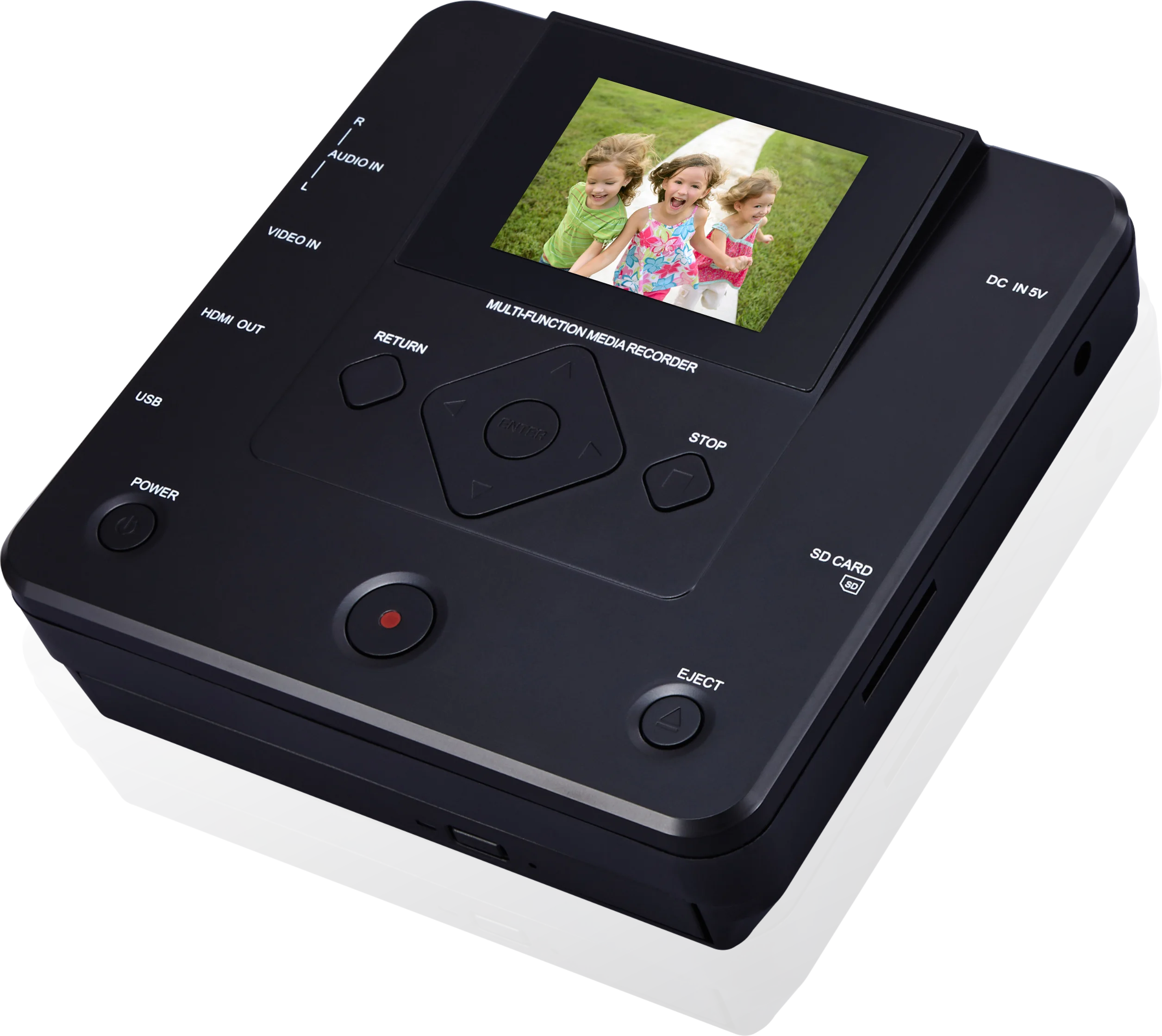 Home use portable AV IN CD burner machine vhs player with 2.8 inch lcd play screen