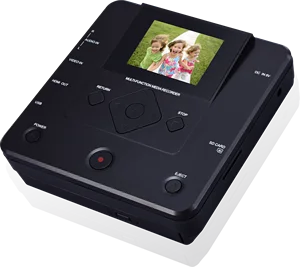 Home use portable AV IN CD burner machine vhs player with 2.8 inch lcd play screen