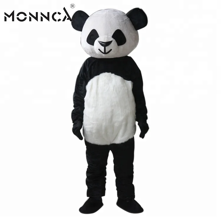 

Custom Cartoon Character Soft Plush Panda Mascot Costumes Animal Adult, As picture