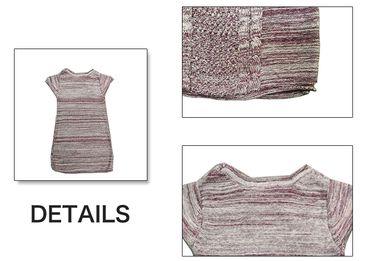 New Products Safety Item 100% Cotton Long Stripe Sweater Girl Skirt