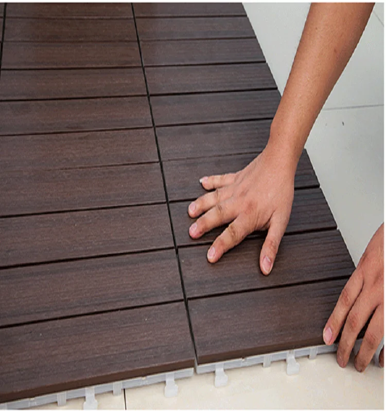 Eco Friendly Easy Install Outdoor Interlock Flooring Diy Wpc Deck Tile