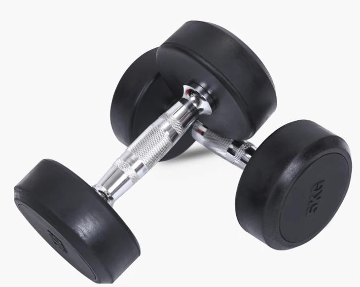 Hot selling Slimming exercise gym equipment crossfit rubber dumbbell set RUIBU-5005