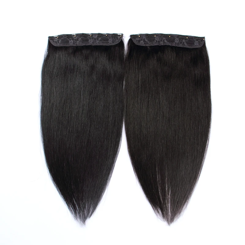 

color 1# 100% remy hair clip in hair extensions thick end for african american #USA